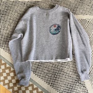 Brandy Melville Cropped Crew Neck Sweatshirt